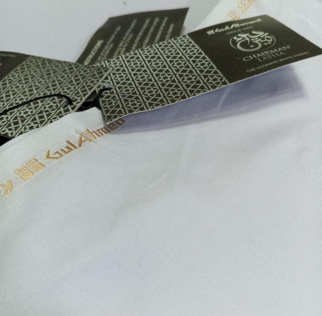 Original Gul Ahmed Chairman Latha | Premium Cotton Fabric for Men - Image 3