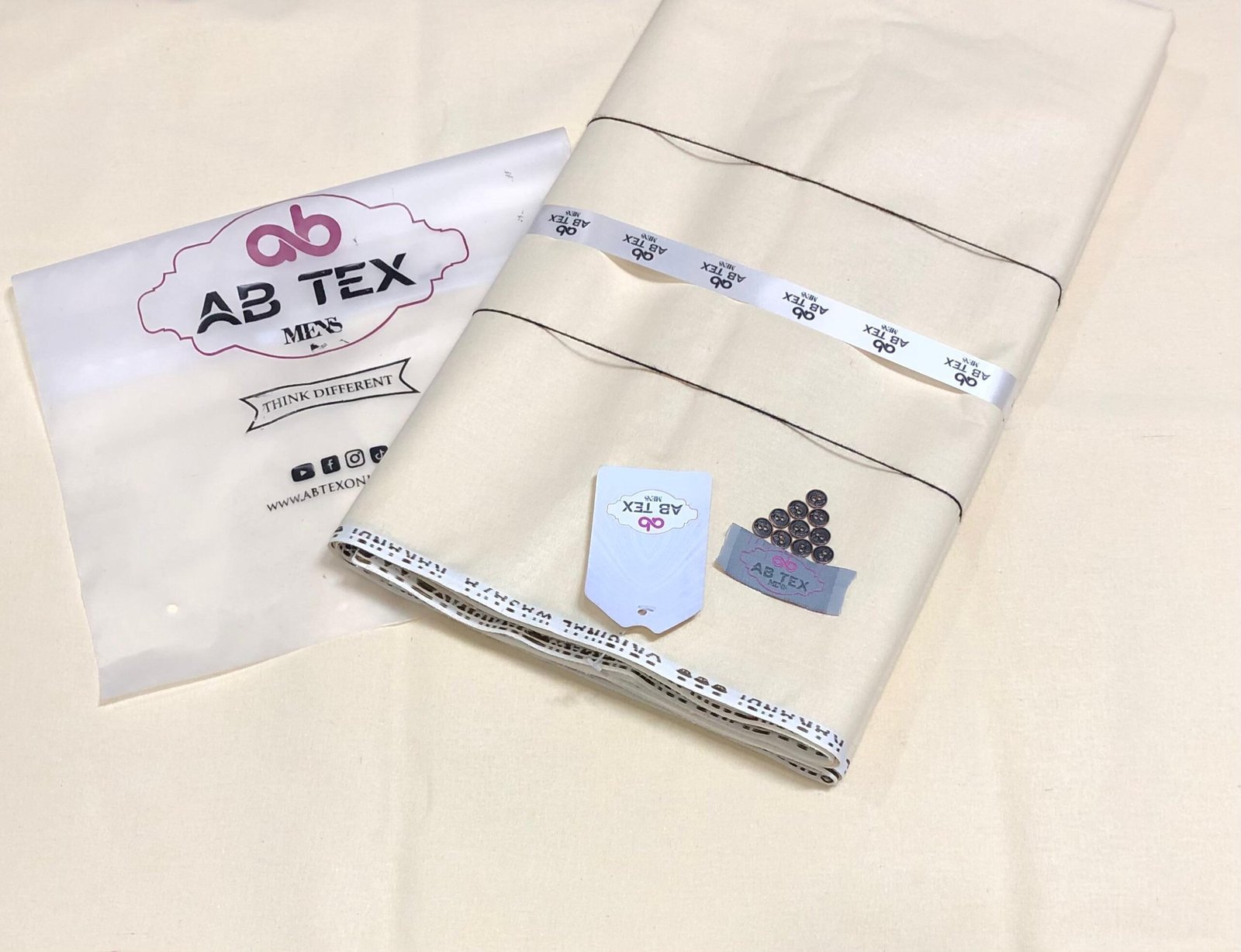 Four Seasonal Original Resham Karandi Fabric | Cream