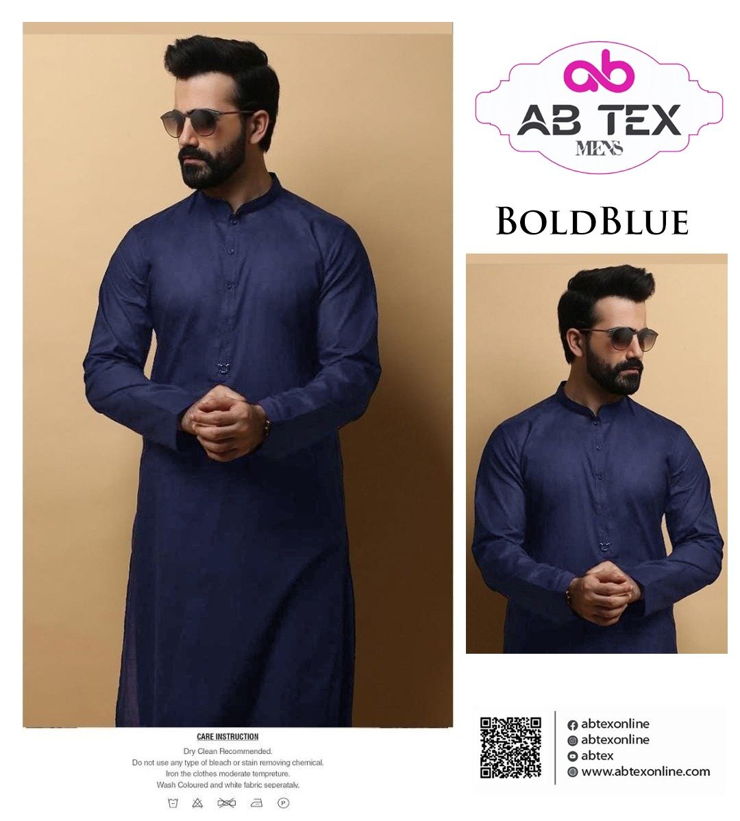 Bold Blue Wash n Wear Fabric | Trendy Men’s Fabric 2025