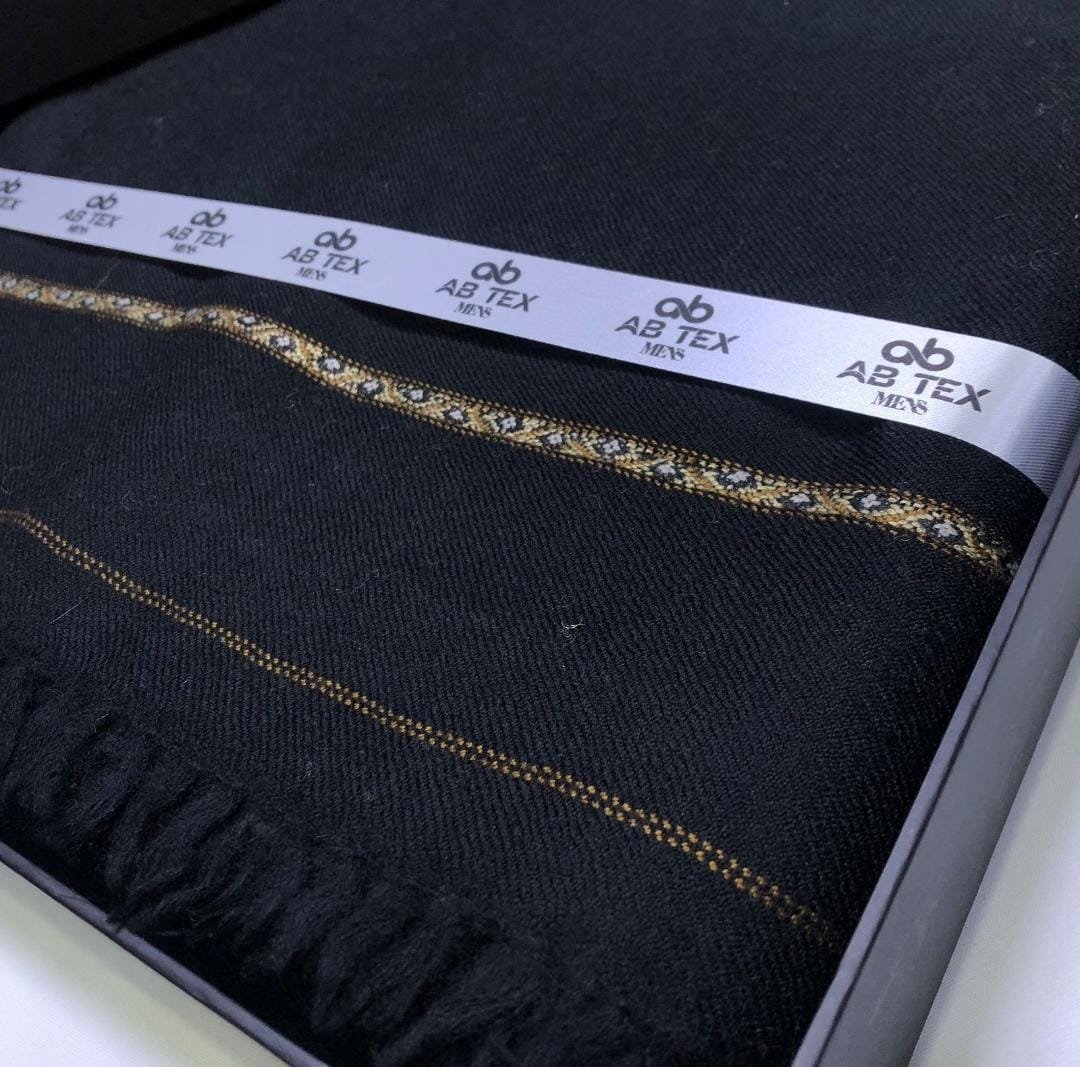 Men’s Lamb Wool Shawl Black | Winter Collection by AB Tex - Image 3