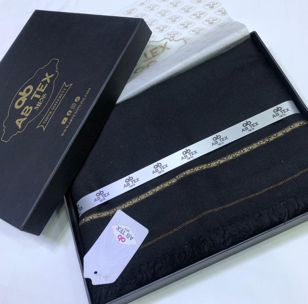 Men’s Lamb Wool Shawl Black | Winter Collection by AB Tex - Image 2