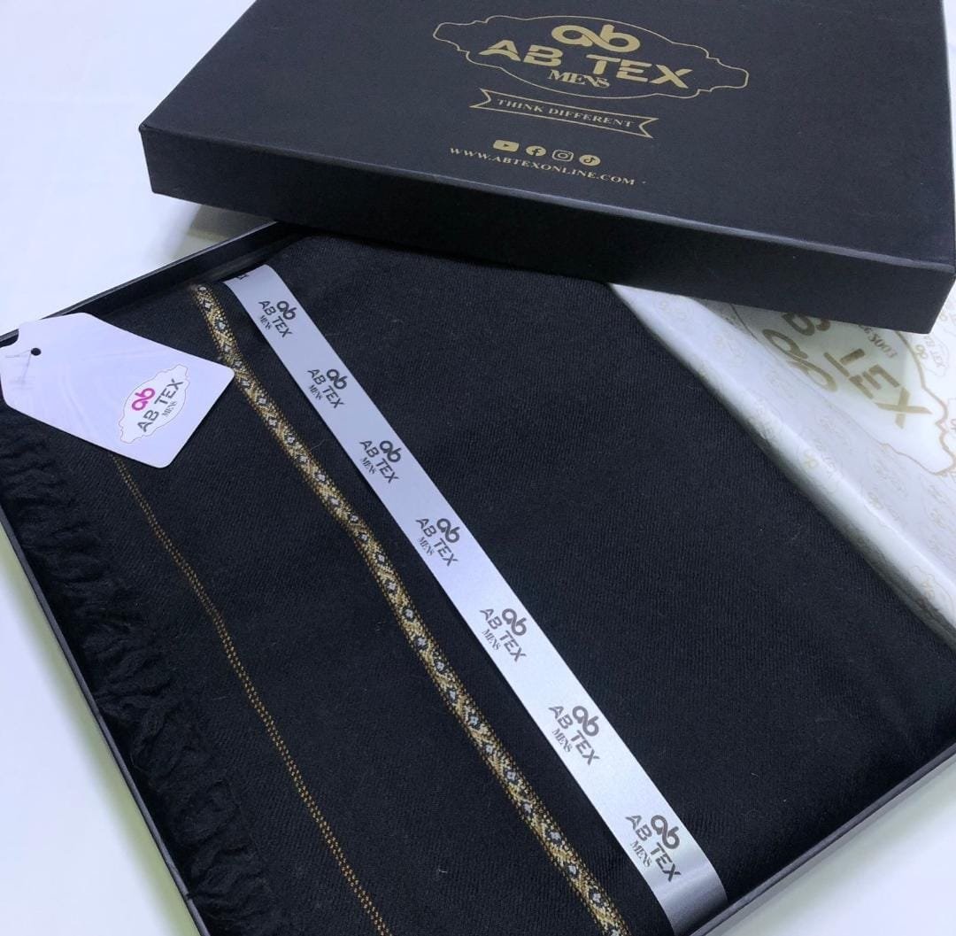 Men’s Lamb Wool Shawl Black | Winter Collection by AB Tex