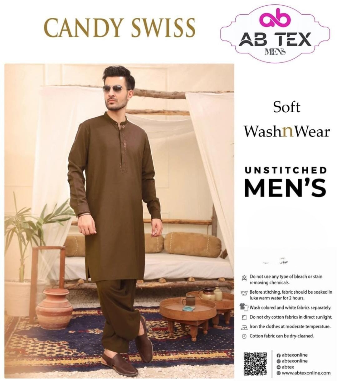 Candy Swiss Wash n Wear Premium Texture Fabric