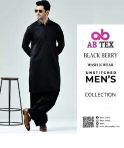 Comfortable Black Berry Wash n Wear Fabric