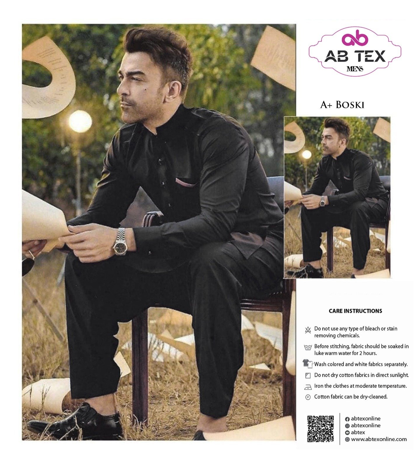 A Plus Boski Black Soft Fabric for Men