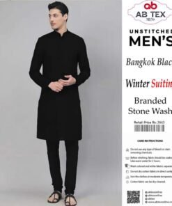 Bangkok Black Wash n Wear Fabric By AB Tex