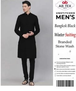 Bangkok Black Wash n Wear Fabric By AB Tex