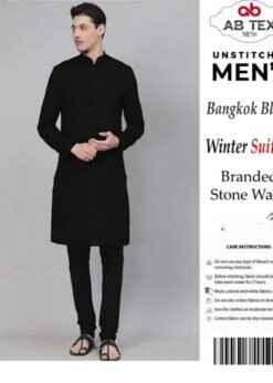 Buy Premium Bangkok Black Wash n Wear Fabric Online in Pakistan