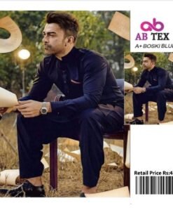 A+ Boski Blue Fabric | Smooth & Wrinkle-Free Fabric for Men