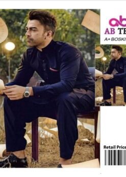 A+ Boski Blue Fabric | Smooth & Wrinkle-Free Fabric for Men