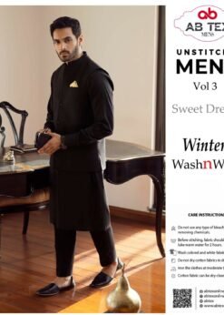Black Sweet Dream Wash n Wear Fabric In Pakistan