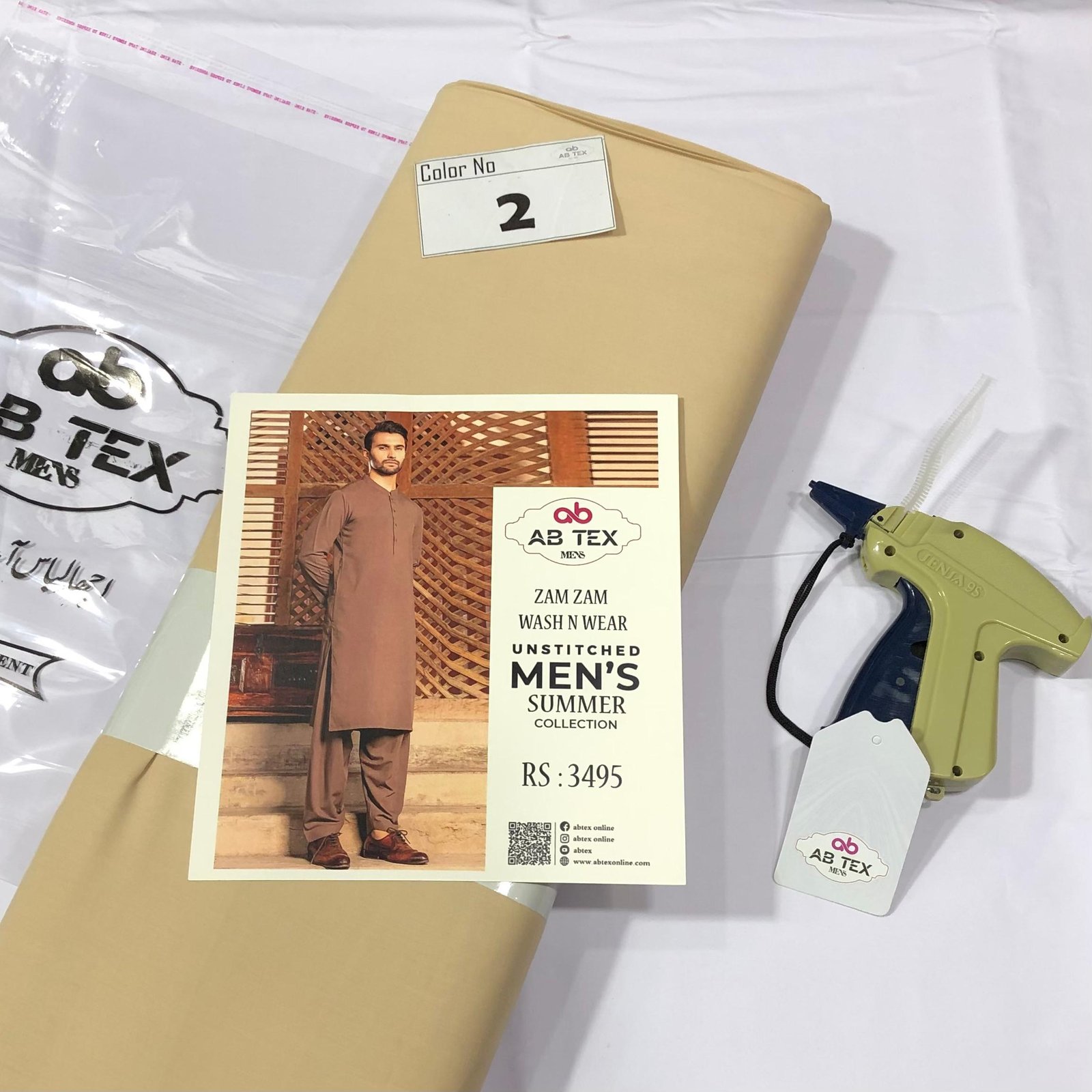 Buy Zam Zam Wash n Wear Fine Quality Fabric for Men Online - Image 3