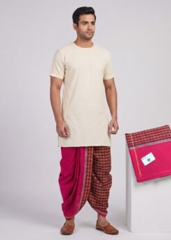ABTex Online Mens Punjabi Lacha Fabric, Traditional Unstitched Outfit.