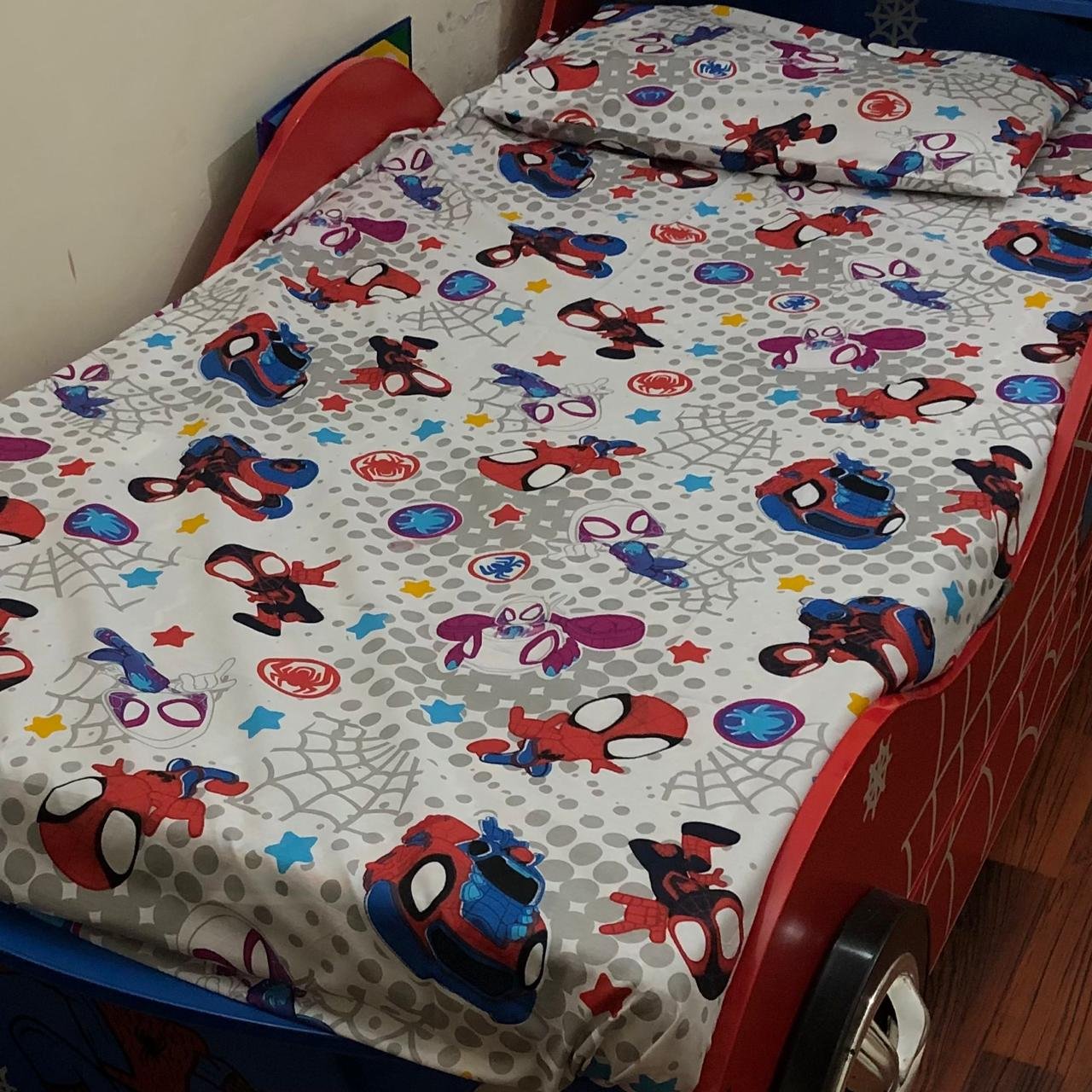 Kids Cartoon Cotton Bed Sheet Colorful Children’s Bedding - Image 10