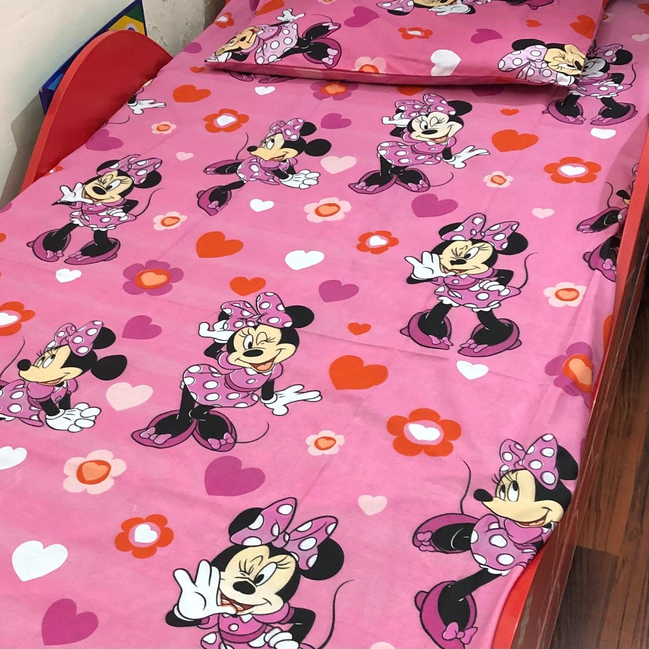 Kids Cartoon Cotton Bed Sheet Colorful Children’s Bedding - Image 4
