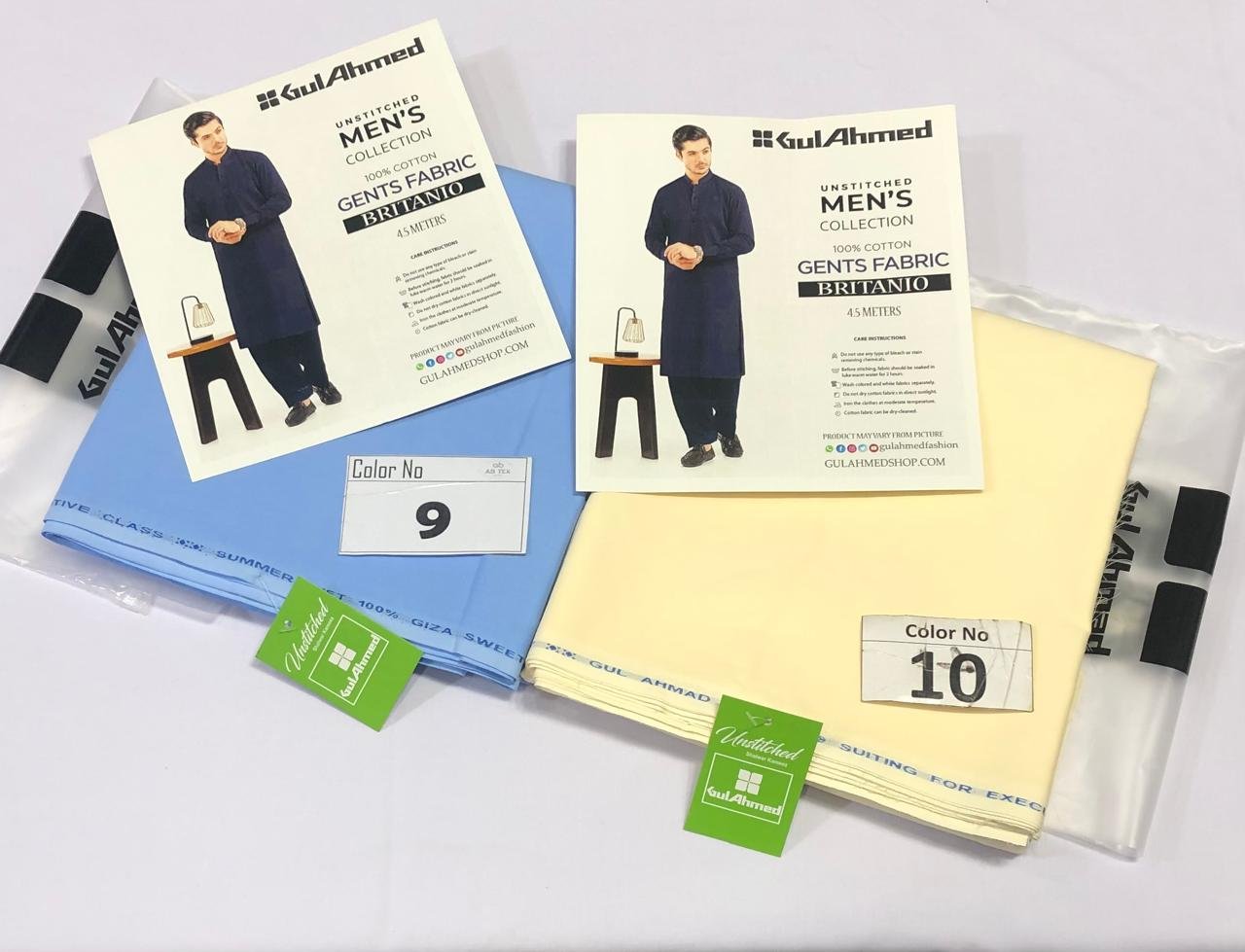 Gul Ahmed Giza Britanio Soft Premium Cotton Men Fabric - Image 10