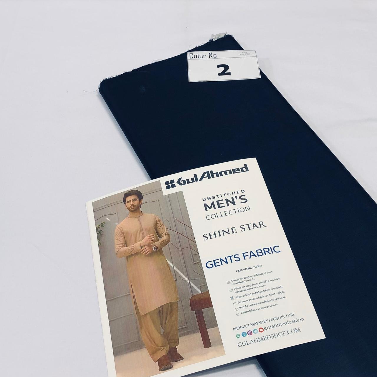 Shine Star Gul Chamak Cotton Premium Soft Men Unstitched Fabric - Image 2