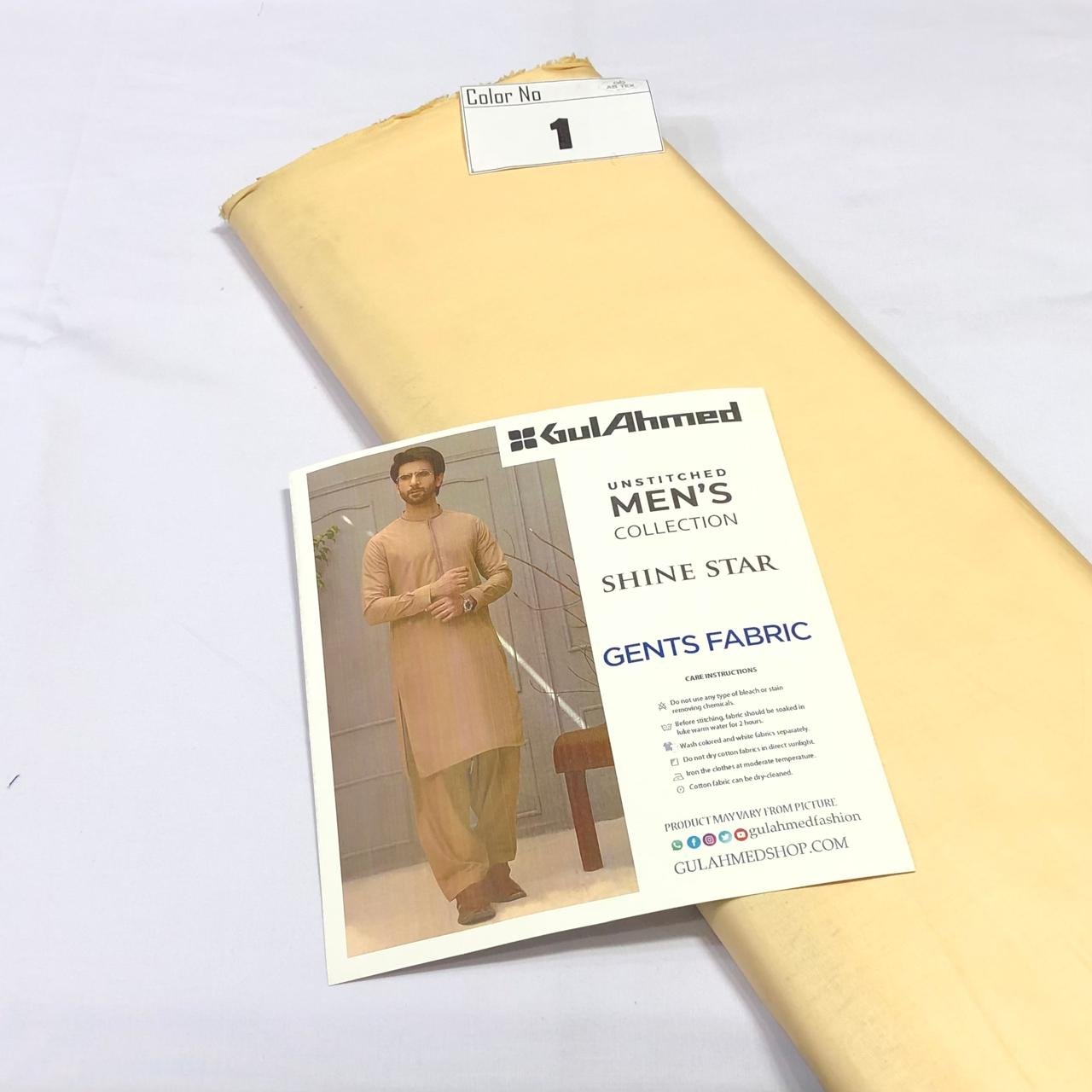 Shine Star Gul Chamak Cotton Premium Soft Men Unstitched Fabric