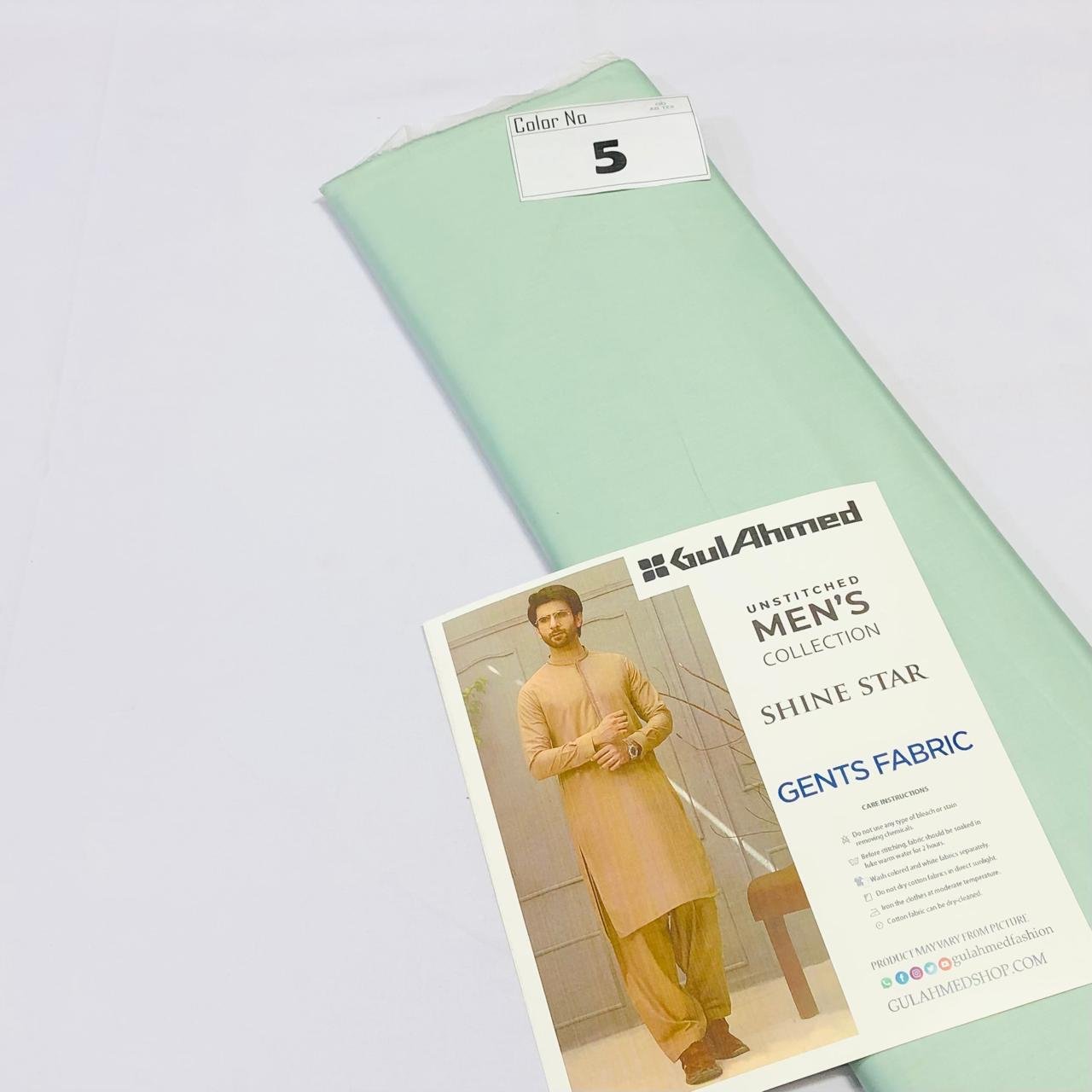 Shine Star Gul Chamak Cotton Premium Soft Men Unstitched Fabric - Image 5