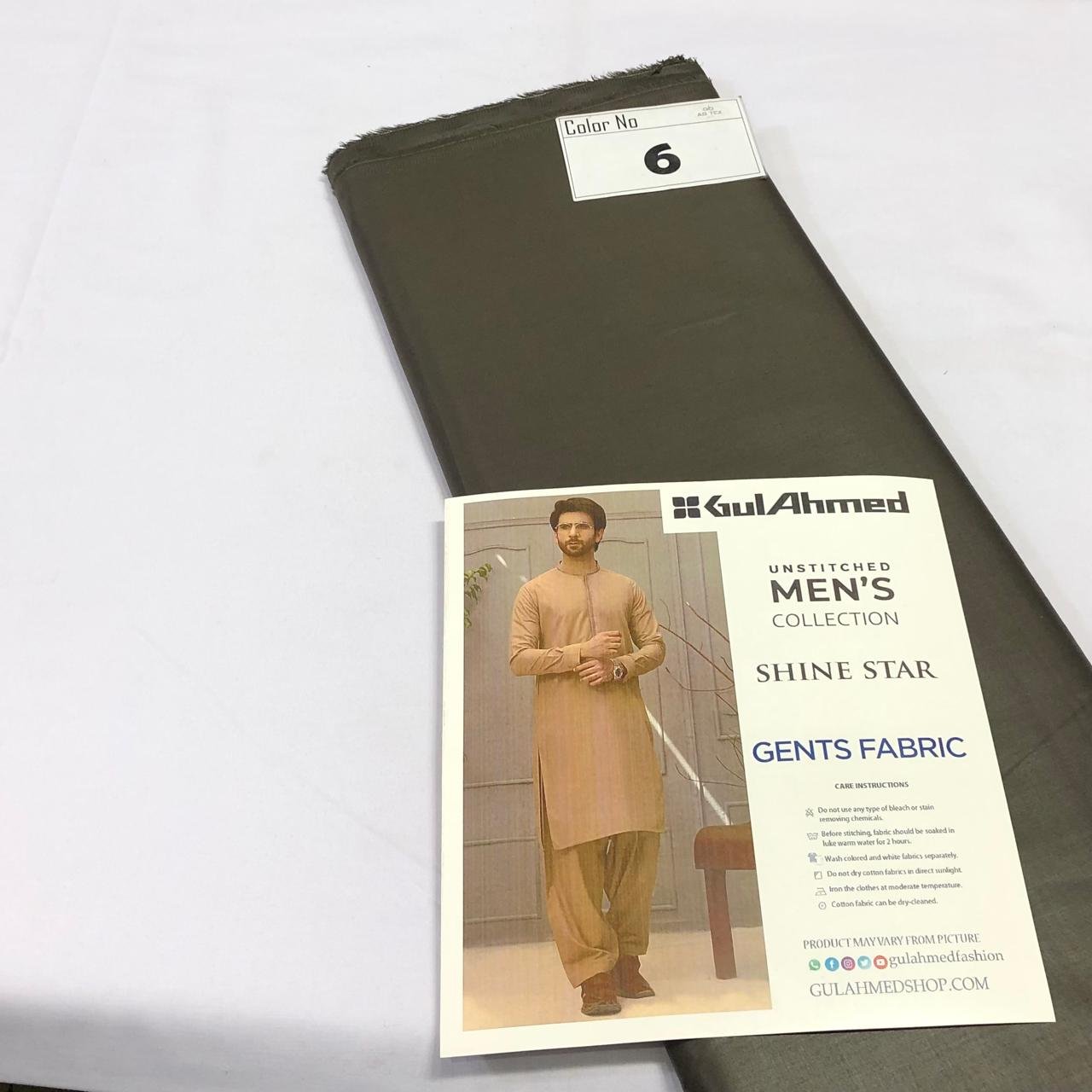 Shine Star Gul Chamak Cotton Premium Soft Men Unstitched Fabric - Image 6