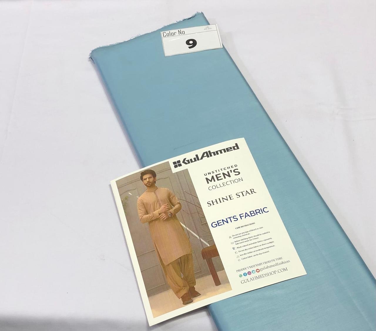 Shine Star Gul Chamak Cotton Premium Soft Men Unstitched Fabric - Image 9