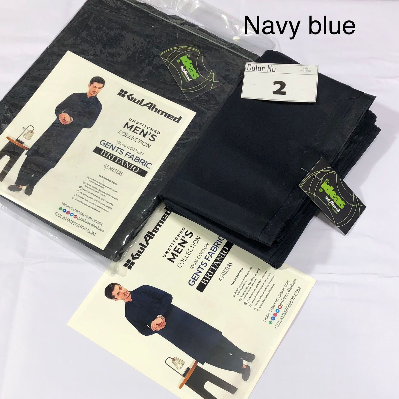 Gul Ahmed Giza Britanio Soft Premium Cotton Men Fabric - Image 3