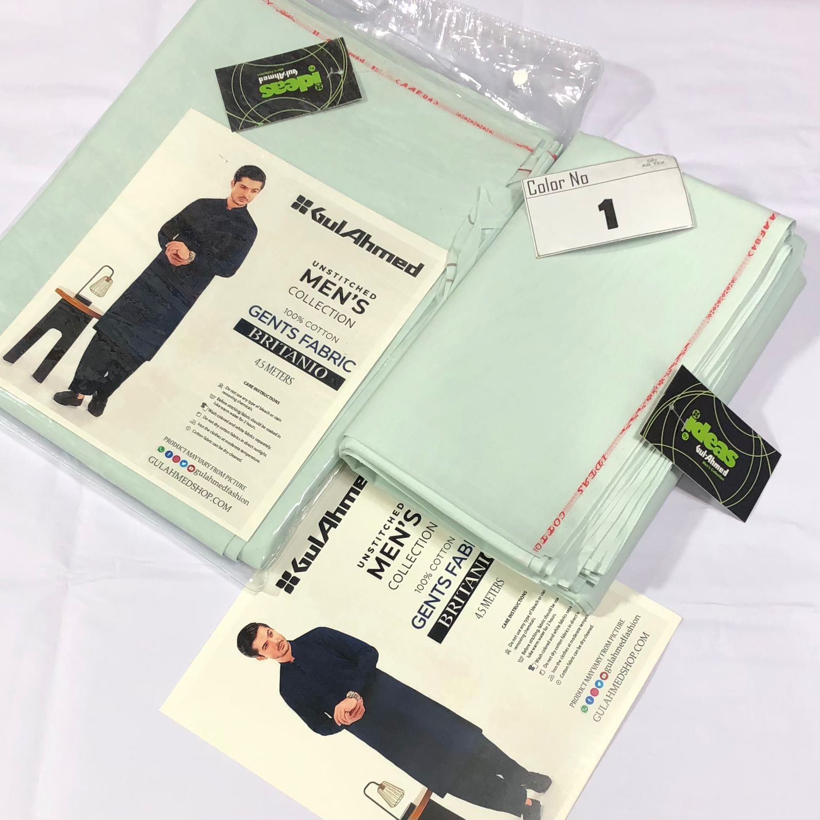 Gul Ahmed Giza Britanio Soft Premium Cotton Men Fabric - Image 2