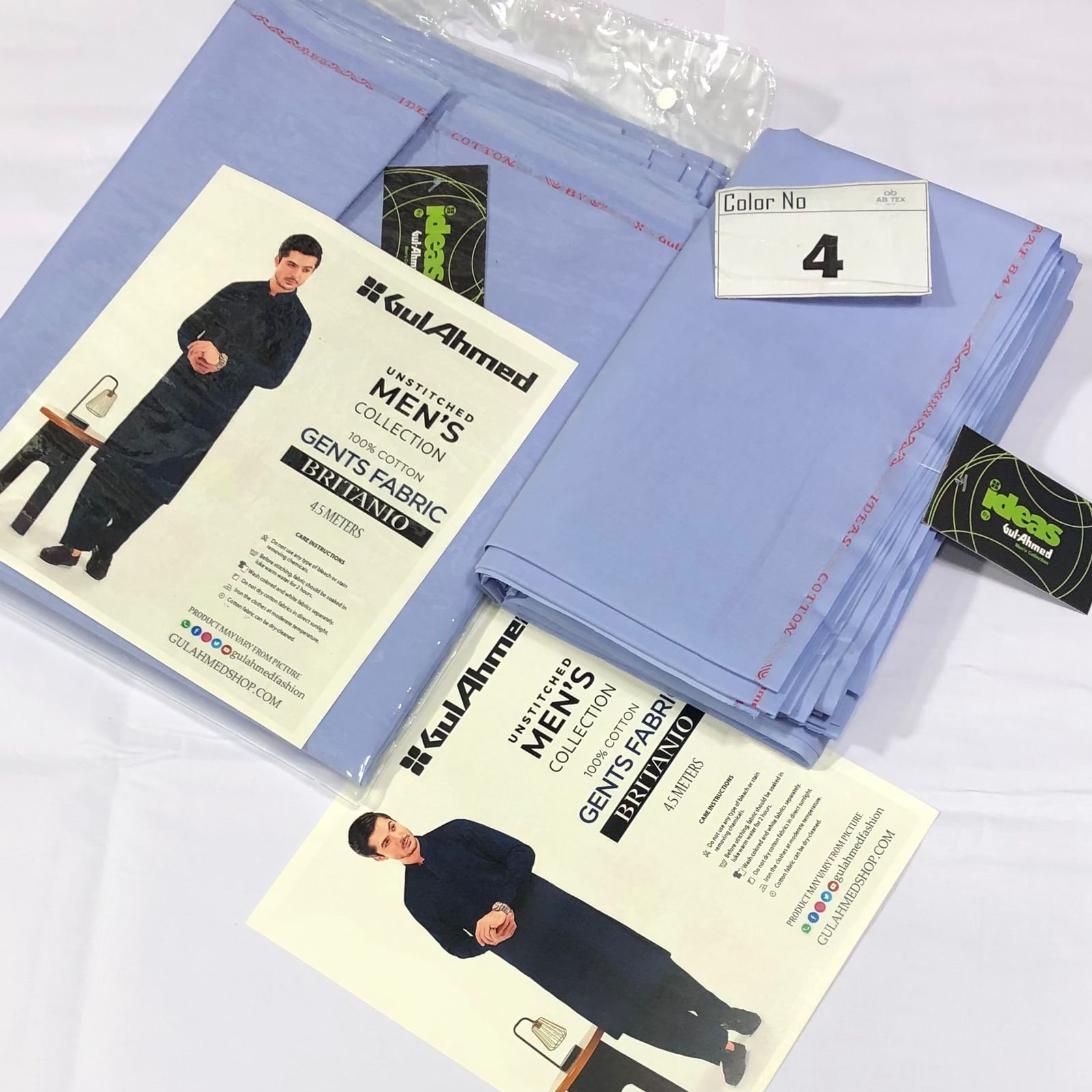 Gul Ahmed Giza Britanio Soft Premium Cotton Men Fabric - Image 5