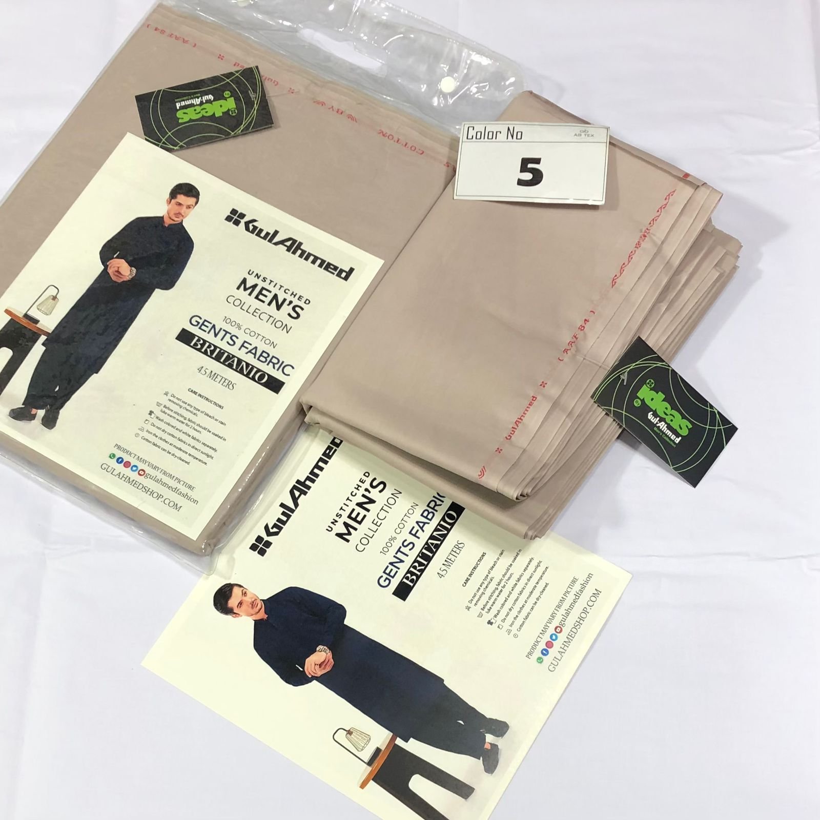 Gul Ahmed Giza Britanio Soft Premium Cotton Men Fabric - Image 6