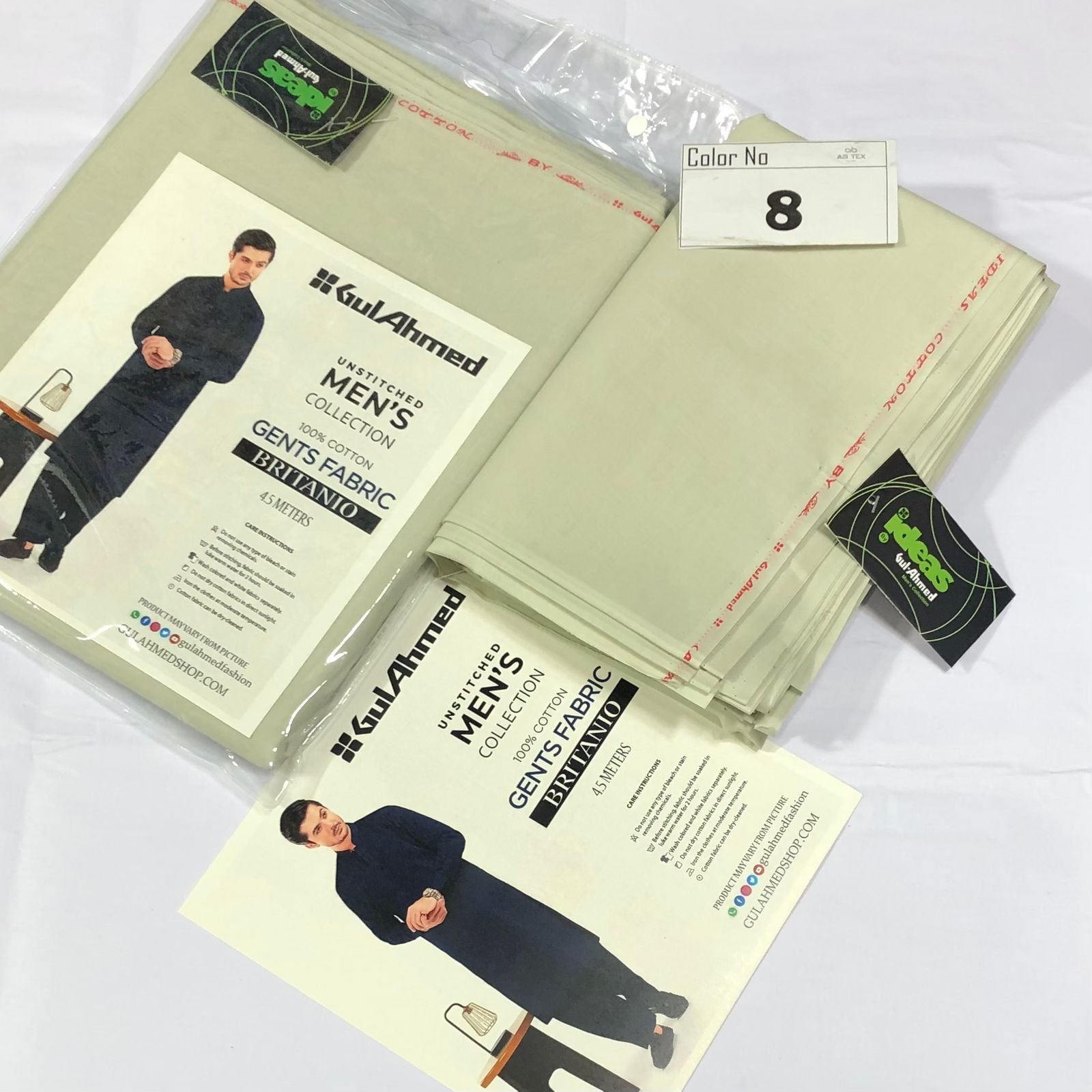 Gul Ahmed Giza Britanio Soft Premium Cotton Men Fabric - Image 9