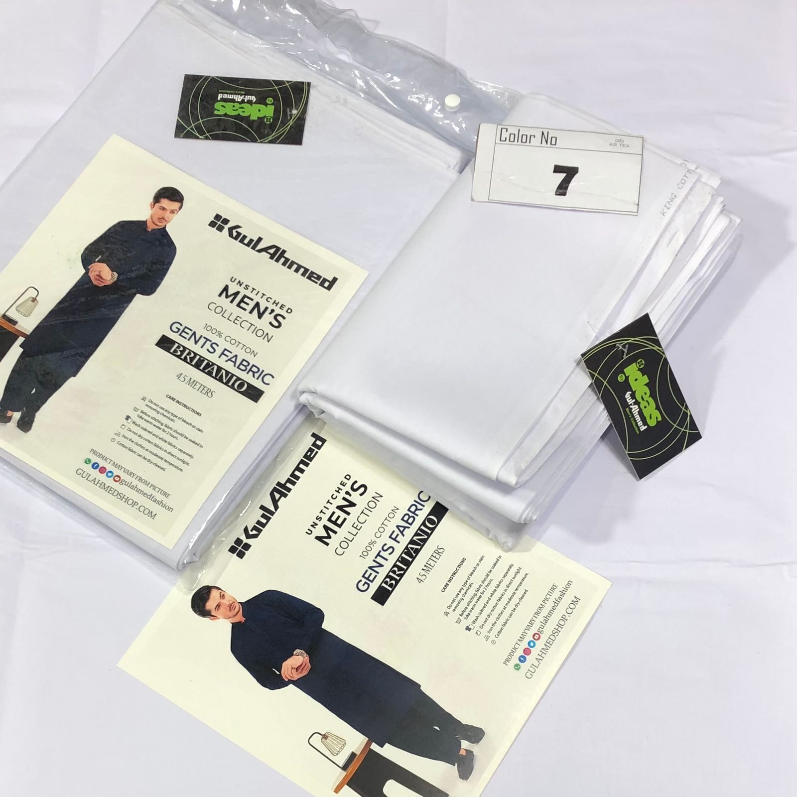 Gul Ahmed Giza Britanio Soft Premium Cotton Men Fabric - Image 8