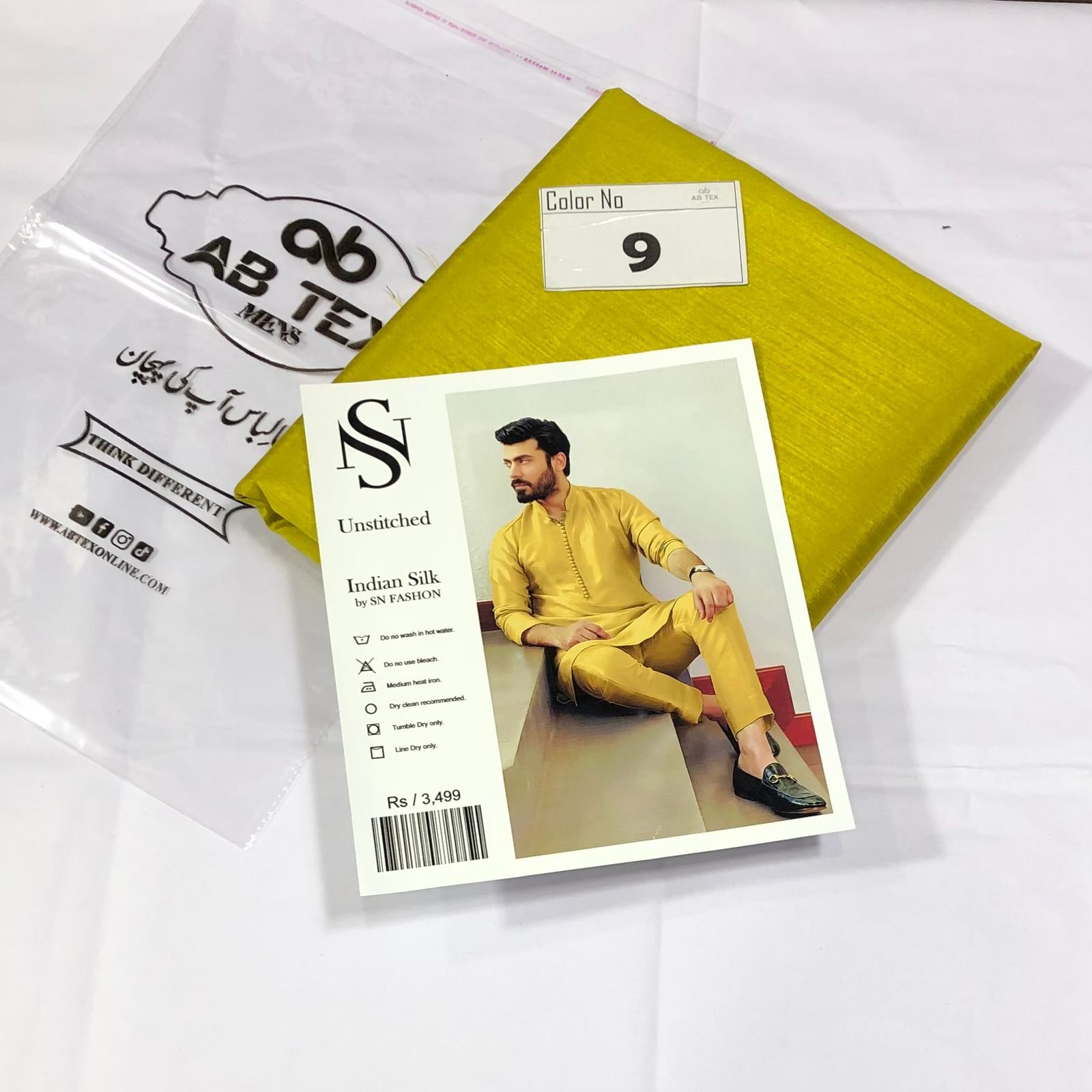 Party Wear Indian Silk Fabric For Men - Image 9