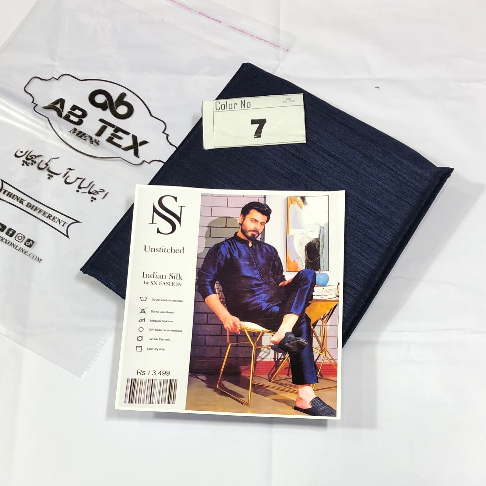 Party Wear Indian Silk Fabric For Men - Image 7