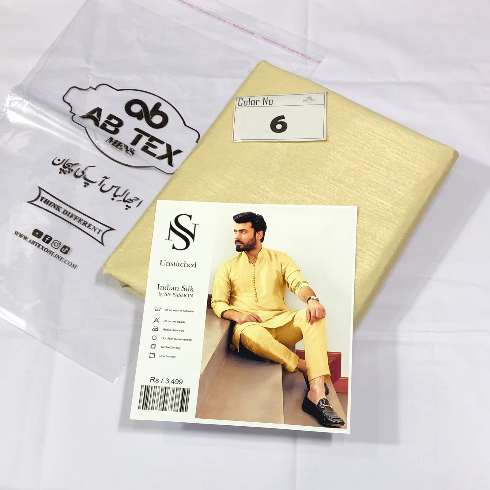 Party Wear Indian Silk Fabric For Men - Image 6