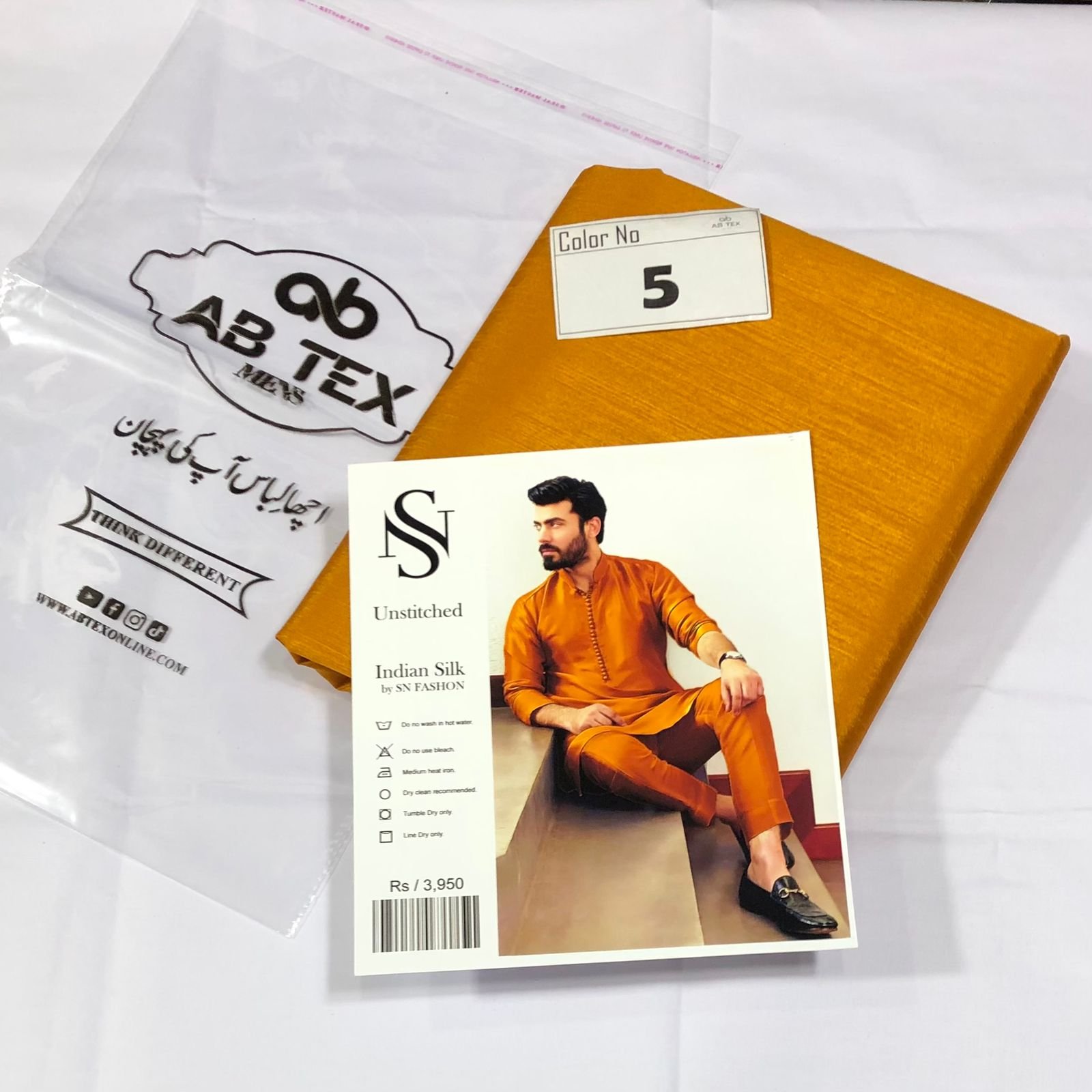 Party Wear Indian Silk Fabric For Men - Image 5