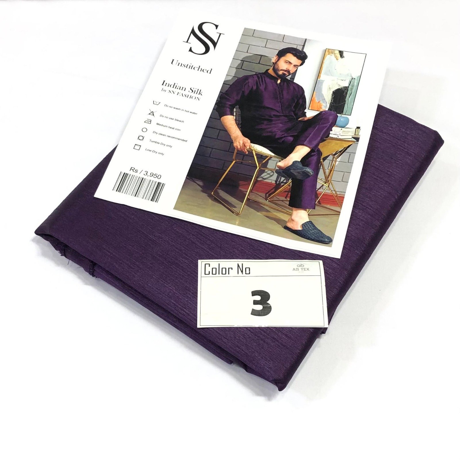 Party Wear Indian Silk Fabric For Men - Image 3