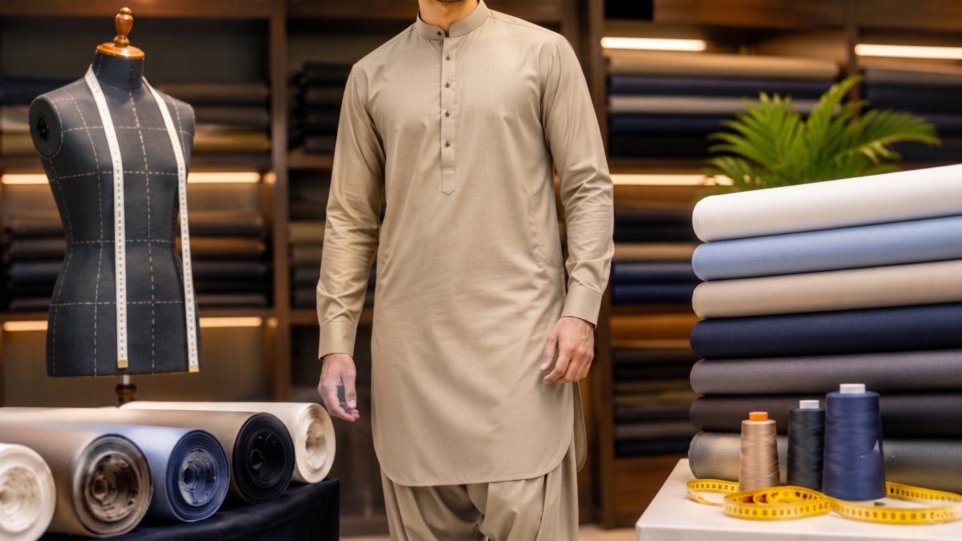 Men's shalwar kameez fabric measurement, How many meters of fabric for men's shalwar kameez, Unstitched fabric measurement, Fabric size guide Pakistan, Cloth required for men's suit, Premium men's fabric Pakistan, Buy unstitched fabric online Pakistan, Wash and wear fabric for men, Boski fabric for shalwar kameez, Cotton fabric shrinkage guide