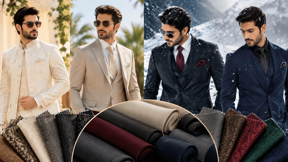 groom wedding suit fabric, best wedding suit fabric for men, wedding suit fabric Pakistan, groom suit fabric Pakistan, best suiting fabric for wedding, best unstitched fabric for groom, Pakistani groom wedding suit, men's wedding suit fabric Pakistan, wedding fabric for men, best fabric for men's wedding suit, groom suiting 2026, Boski fabric for wedding, men's unstitched fabric Pakistan