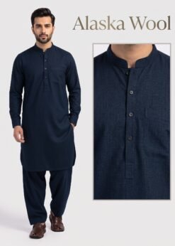 Men luxury winter collection unstitched fabric folded for stitched shalwar kameez look